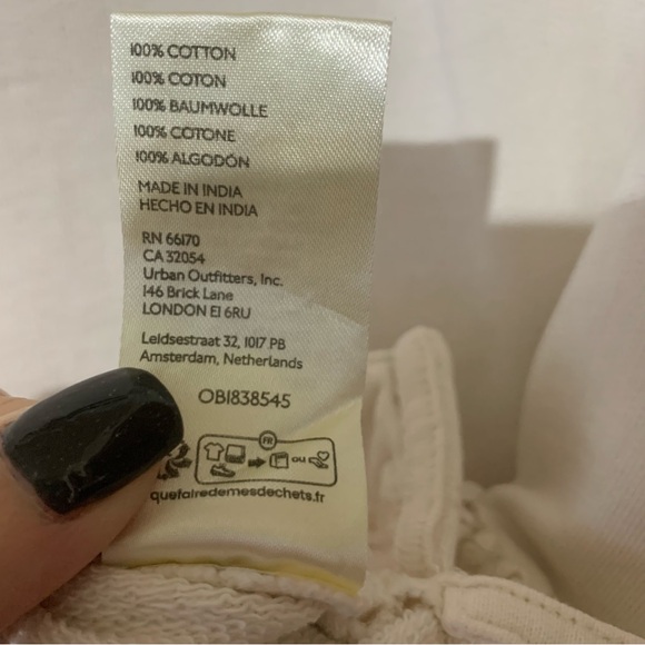 Anthropologie Ivory Crochet Appliqué Pullover Sweatshirt/Top - Picture 14 of 16